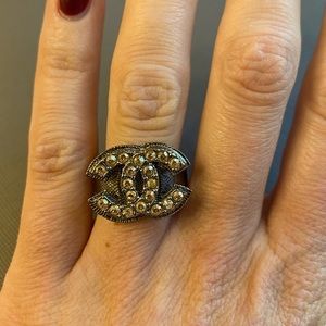 Authentic CHANEL CC Logo Ring